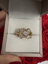 ❌ Boodles Style Raindance Medium 3ct Lab Grown Diamond Bubble Ring 18ct Gold