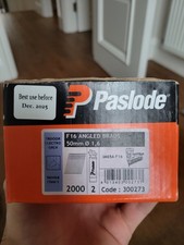 PASLODE F16 ANGLED BRADS 50mm x 1.6 x 2000 & 2 GAS 11/25