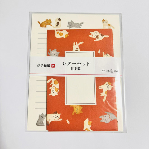 Japanese iyo washi cat - iyo, letter