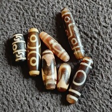 Tibetan Agate Old Dzi Bead Lot