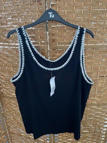 Ladies black white edged bnwt - ladies,