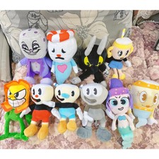 NEW Cuphead Mugman Game Mecup And Brocup Dice Cup Head Plush Toy Stuffed Dolls