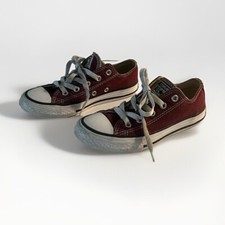 Youth Classic Red Maroon Chuck Taylor Converse Sneakers Shoes Unisex Youth-Sz 13