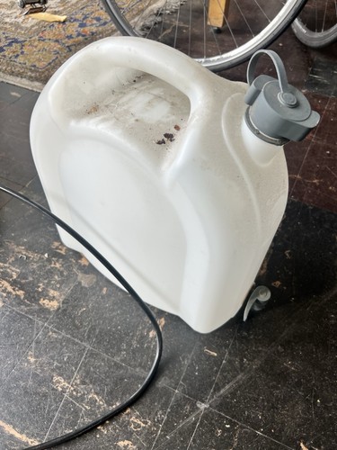Litre water container with - water,