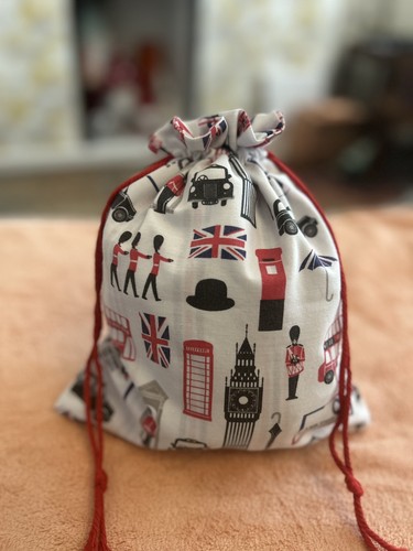 Handmade fabric bag gift - -,