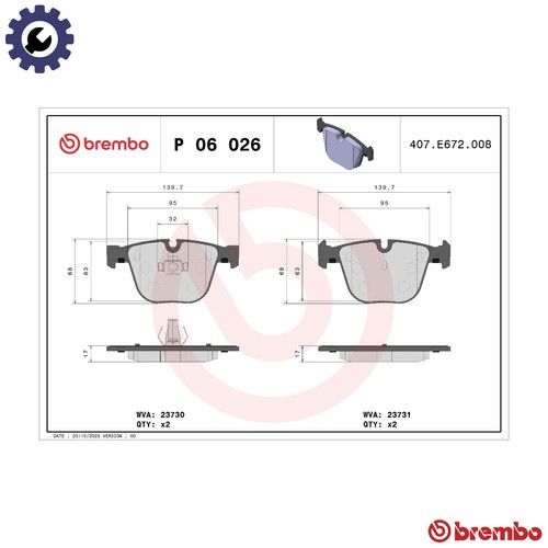 Brake pad set disc - brake, 06