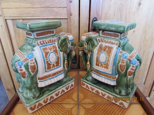 Pair vintage asian ceramic - pair, of