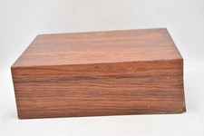 Vintage walnut cigar humidor - walnut,
