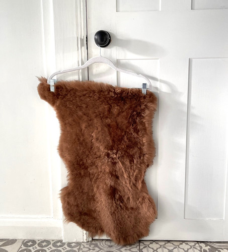 Genuine sheepskin rug brown - rug, 25