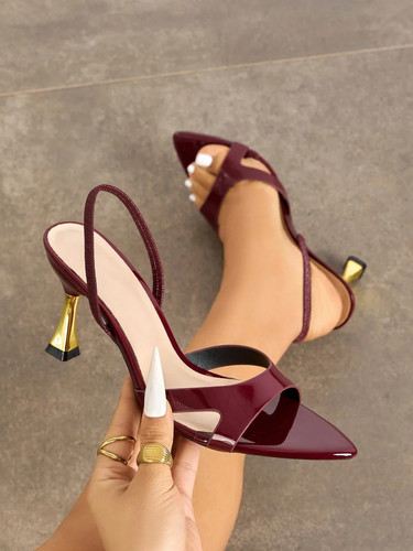 Women wine red high - women's, heel