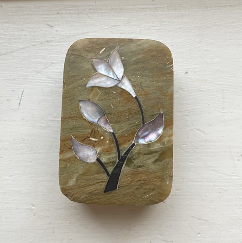 Vintage hand carved soapstone - hand,