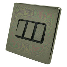 Screwless - Black Nickel Plug Sockets Light Switches -Whole Range CHEAP!