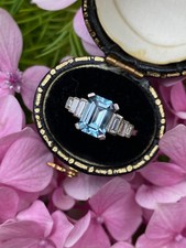 Art Deco Aquamarine and