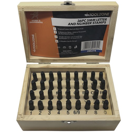 36pc large 5mm - 5mm, number