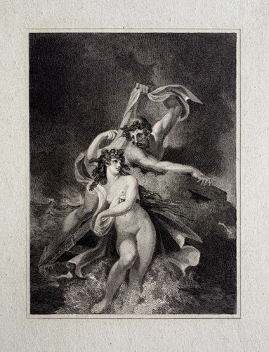 Antique odysseus raft receives - odysseus,