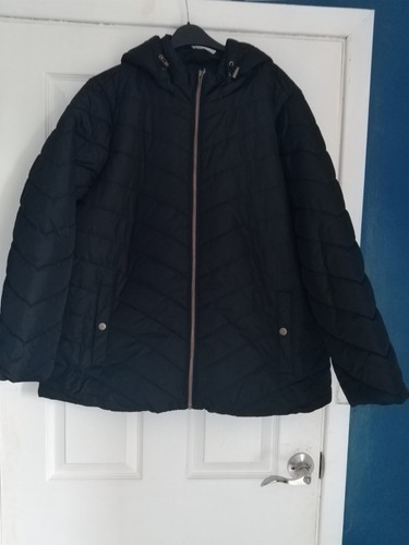 Black quilted jacket - black,