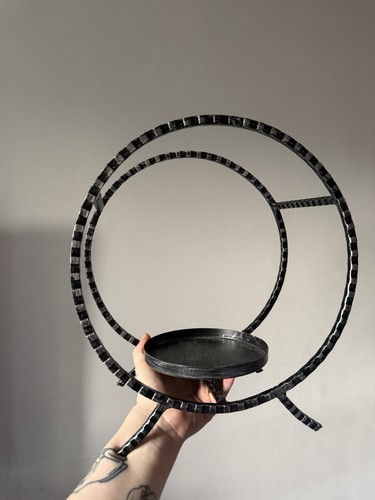 Metal pillar candle holder - candle,