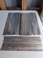 Meccano 35 x 12.5" Zinc Strips - Part 1 - Stamped MIE - Varying Conditions