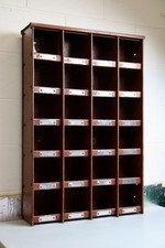 Vintage Industrial Pigeonhole Shelving 24 Compartment (6x4) Metal Parts Bins