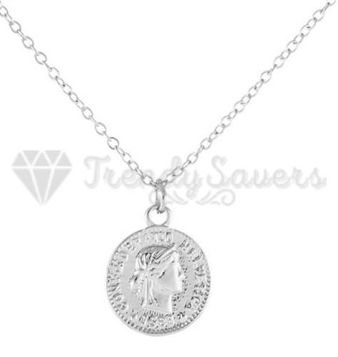 Women girls silver - coin, plated