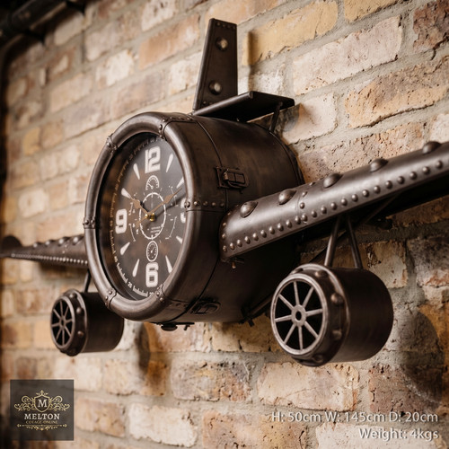 Large aeroplane plane - plane, clock
