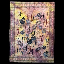 African batik wall hanging - african,