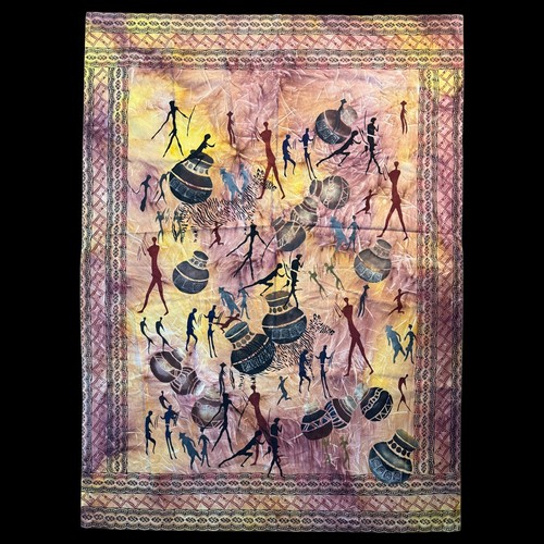 African batik wall hanging - wall,