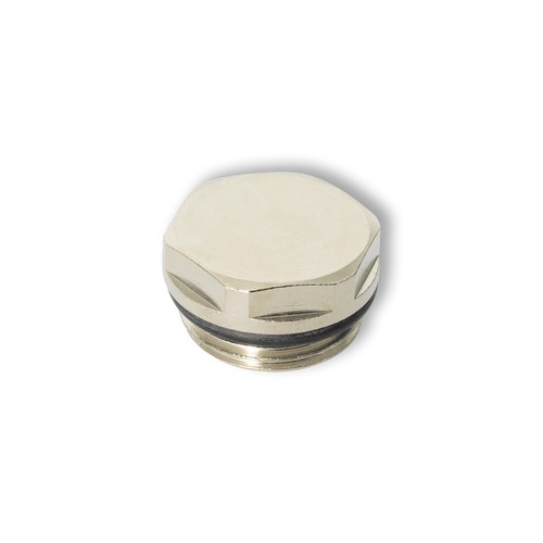 Blanking plug chrome - 1/2", for