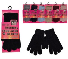 Ladies Womens Thermal Gloves Chenille Winter Warm Insulated Fleece Lined Soft