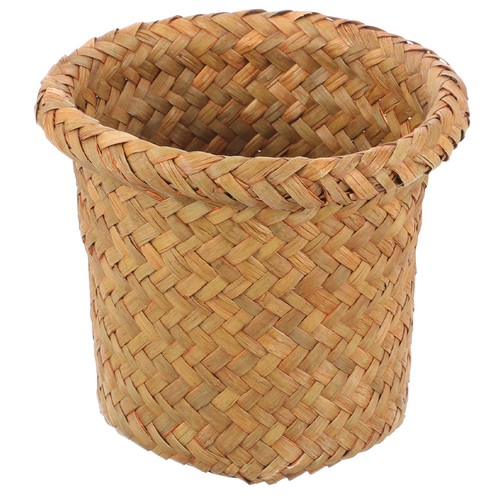 Wicker waste paper bin - paper,