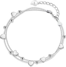 Silver Heart Bracelet for