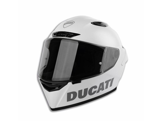 Ducati logo white helmet - white,