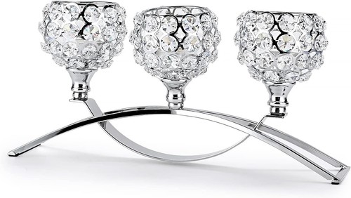 Arm crystal bowls tealight - crystal,