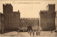 Cpa morocco fez - bab, d'kaken