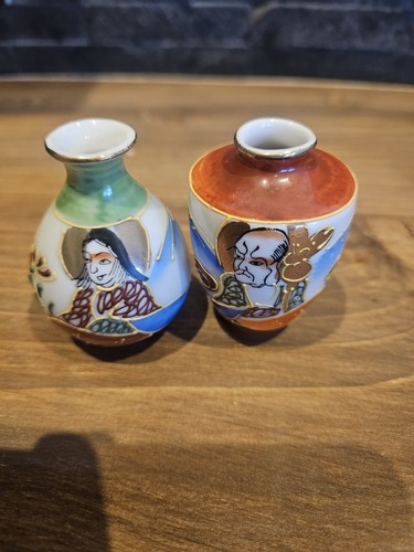 Pair vintage japanese satsuma - vintage,