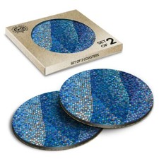 2 x Boxed Round Coasters - Old