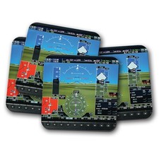4 Set - Awesome Flight Simulator Coaster - HUD Aircraft Landing Fun Gift #16224