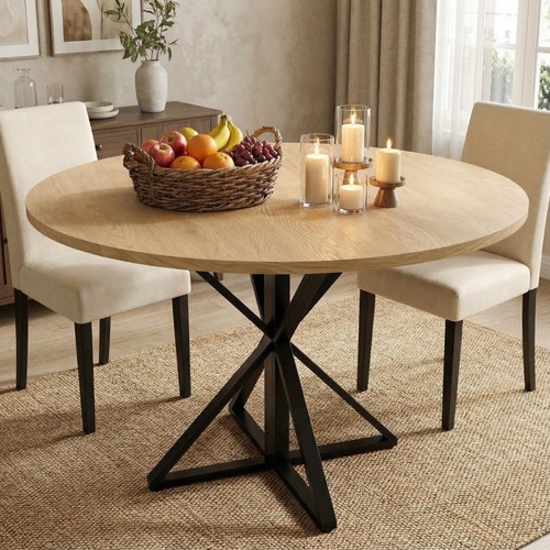 Round large dining table - dining,