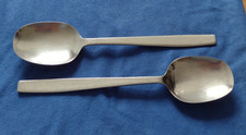 Two Viners Sheffield CHELSEA Stainless Steel Large Table Serving Spoons 22 cm