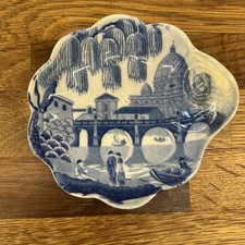 Spode Pearlware Tiber Rome Pattern Blue Transfer Printed Pickle jar C1820