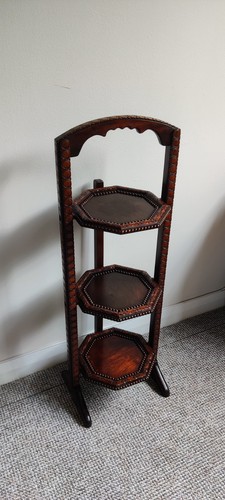 Antique wooden folding cake - antique,