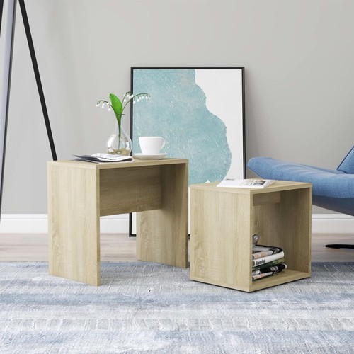Coffee table 2pc set - set, sonoma