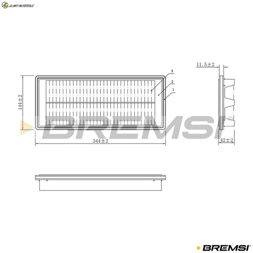 Air filter fa1087 - air, for