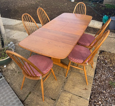 Ercol Windsor Medium Extending Dining Table 1157 with 6 Chairs