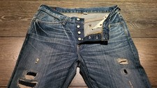 EVISU Jeans No. 3 Selvedge Custom Made Lot 2008 Regular Fit Size 36 Blue