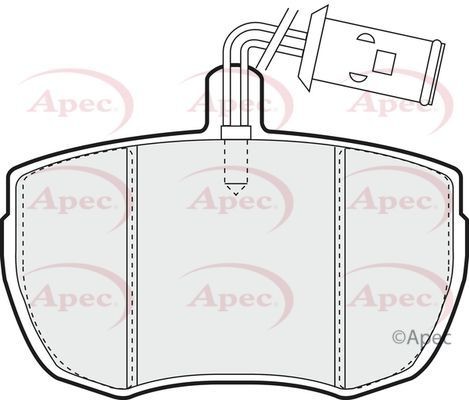 Apec front brake pad set - front,