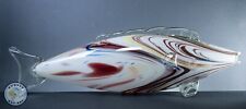 GLASS FISH LARGE MULTI COLOURED ART GLASS 18" LONG CIRCA 1960's-70's
