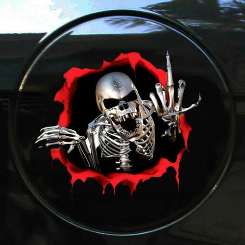 Funny skeleton skull - skull, car