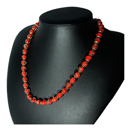 Murano glass necklace red - murano,