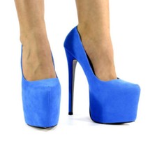 Womens Stiletto Platform High Heels Ladies Slip On Wedding Prom Party Court Shoe